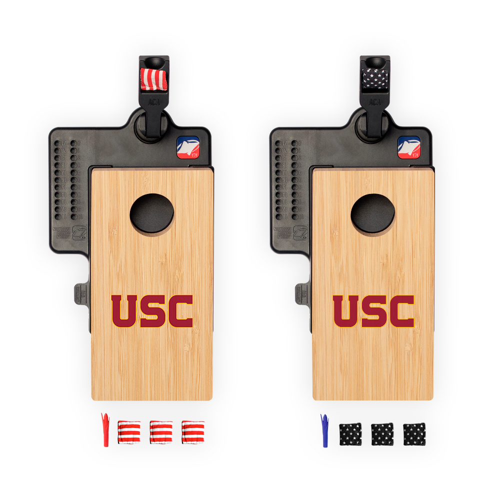 Double Chuck University of Southern California Mini Cornhole Tabletop Game