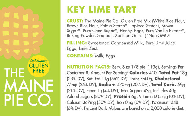 calories key lime tart earth fare