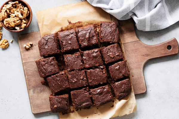 cbd brownies cut into squares