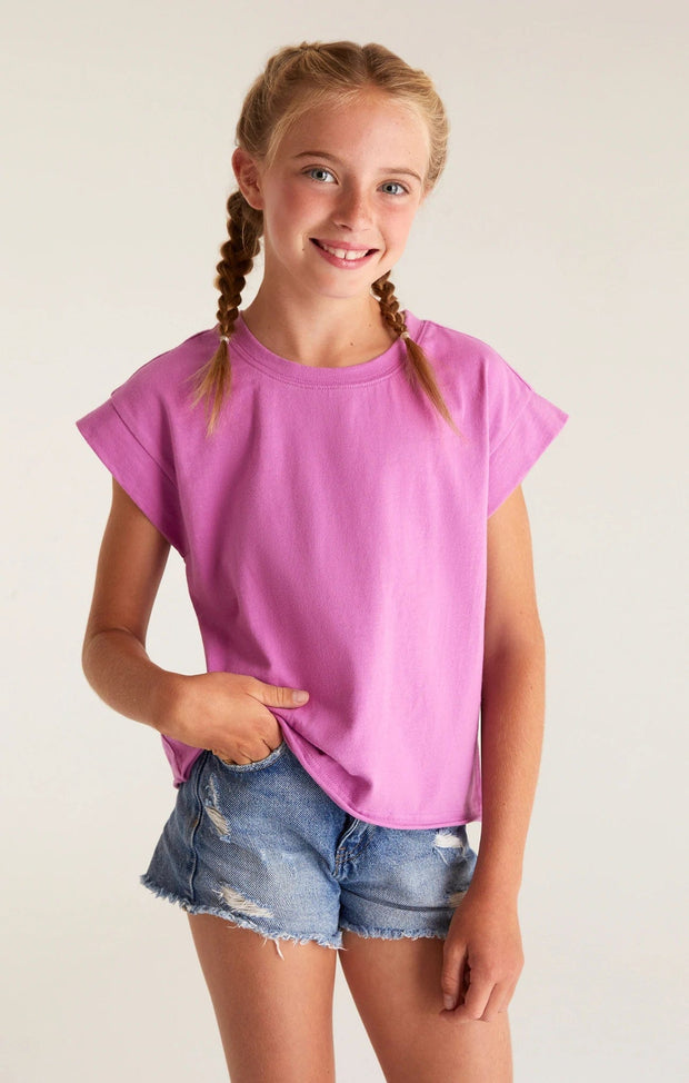 Z Supply Youth Top Wild Dahlia / Small Girls Cyler Jersey Tee