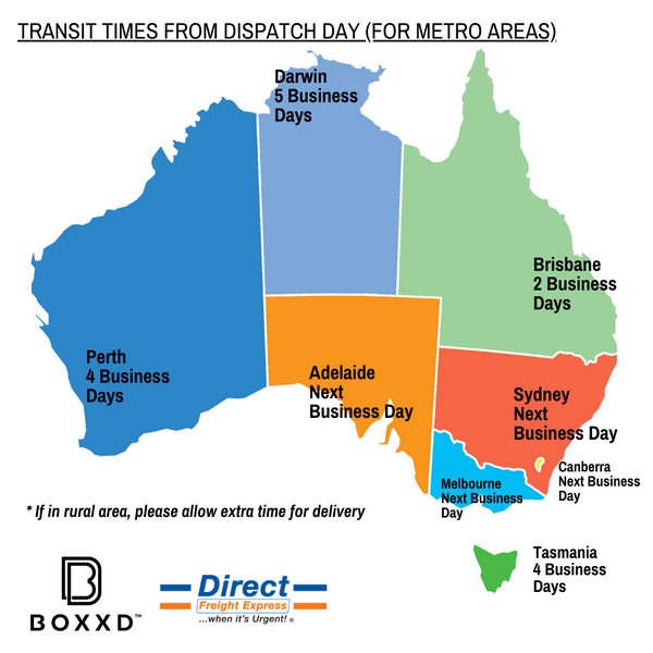 Transit Time Estimates Map by BOXXD