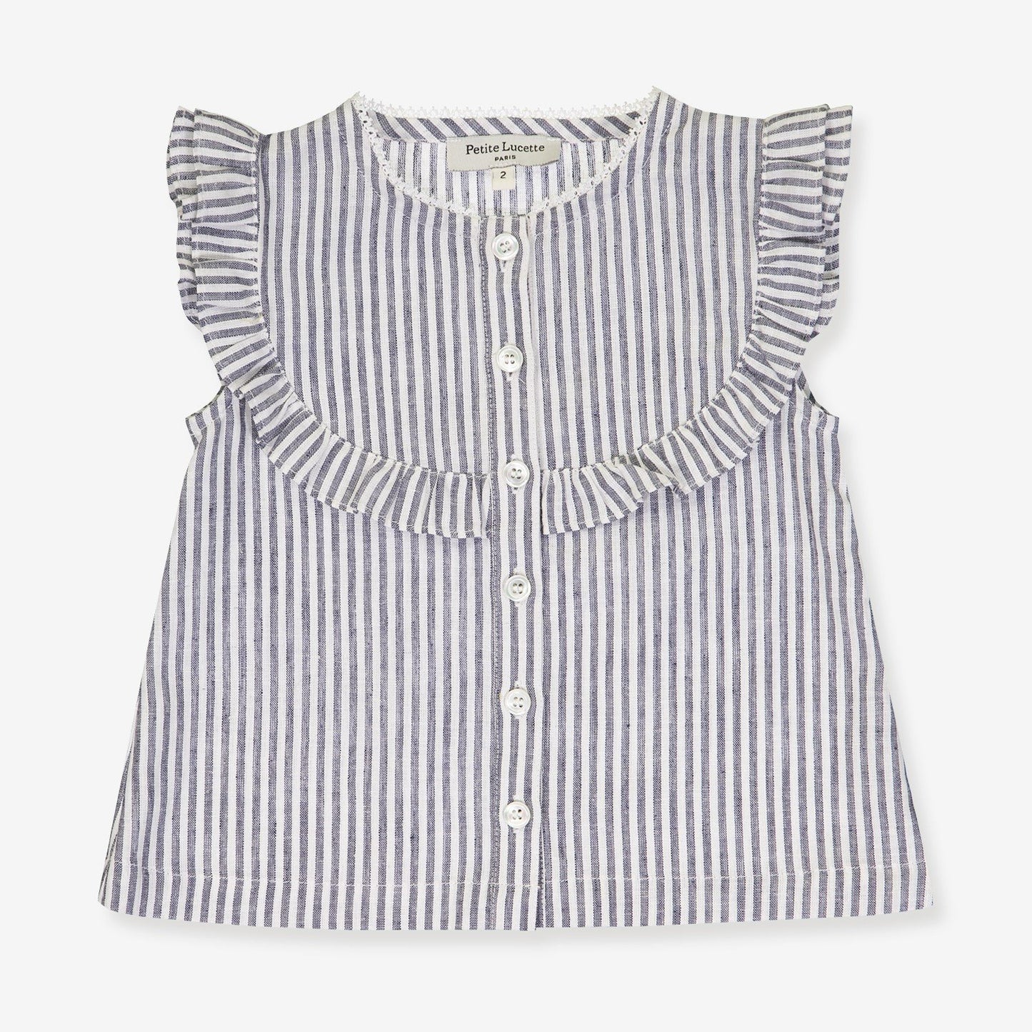 A Grey Stripes print blouse for girls