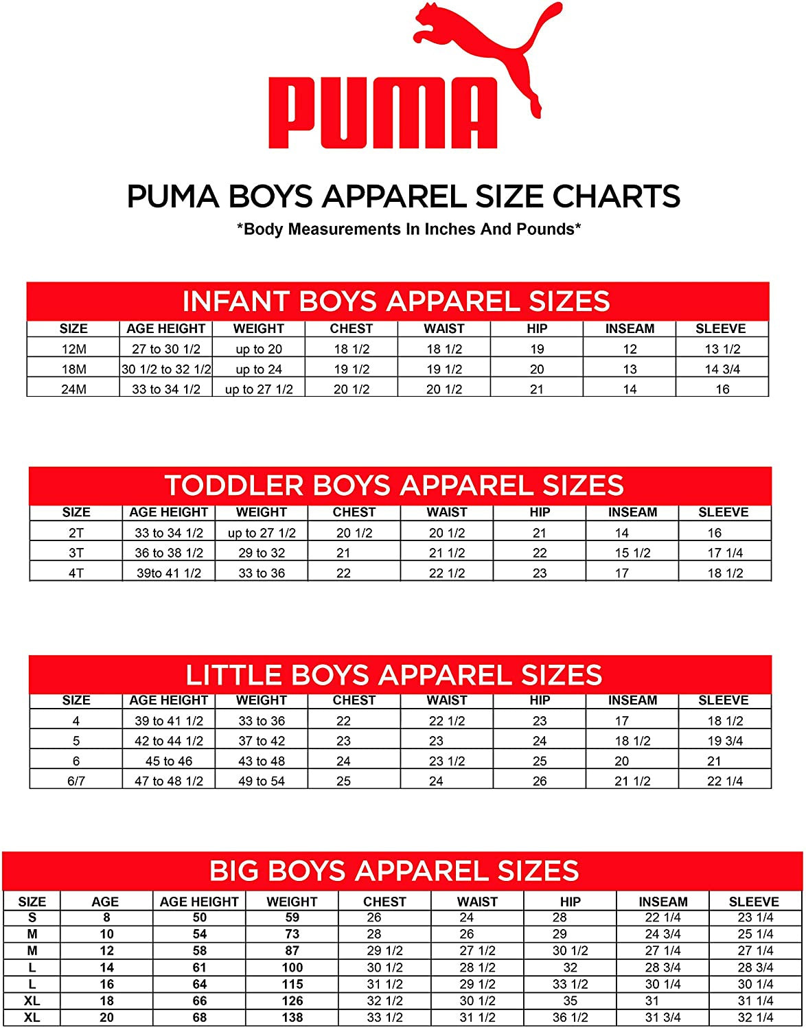 PUMA Boys 8-20 Long Sleeve Raglan Shirt