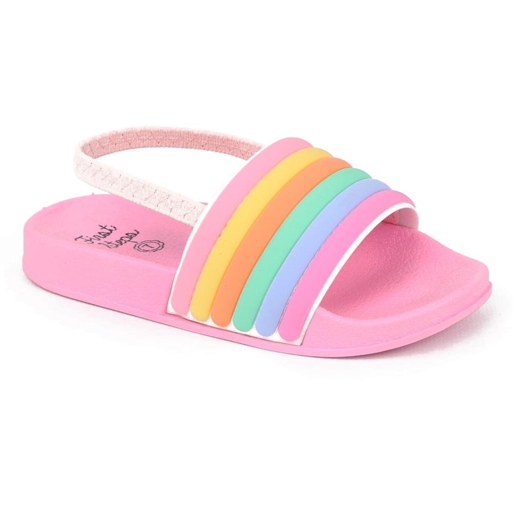 Stepping Stones Girls 9 24 Months Rainbow Slide Sandals S D Kids