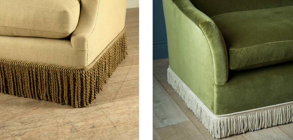 Fringe details on Lorford Contemporary's sofas