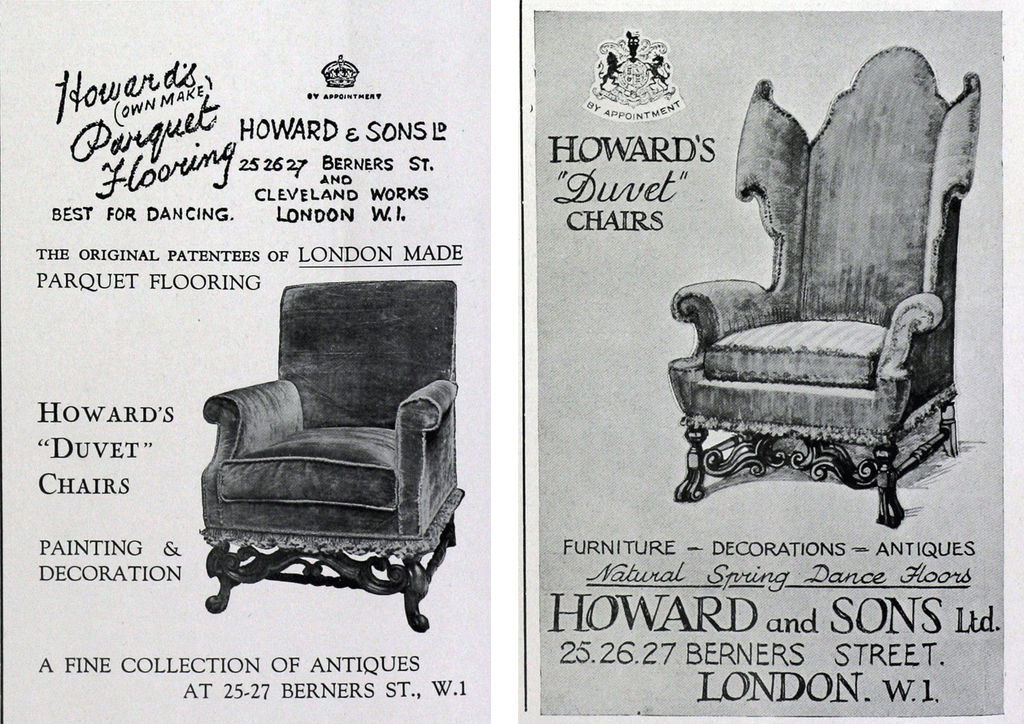 Howard and Sons - Easy chair advertisements