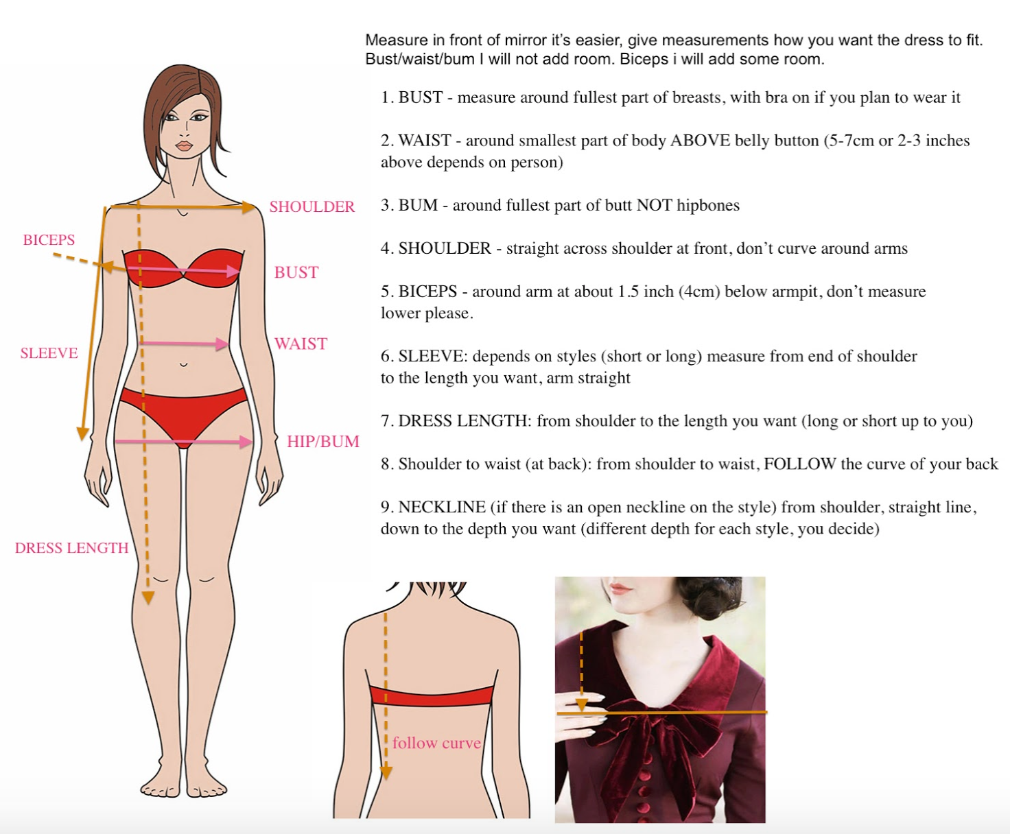 Buy How-to-measure Guide for Your MARIE made-to-measure Dress, Mimètik Bcn  Online in India - Etsy