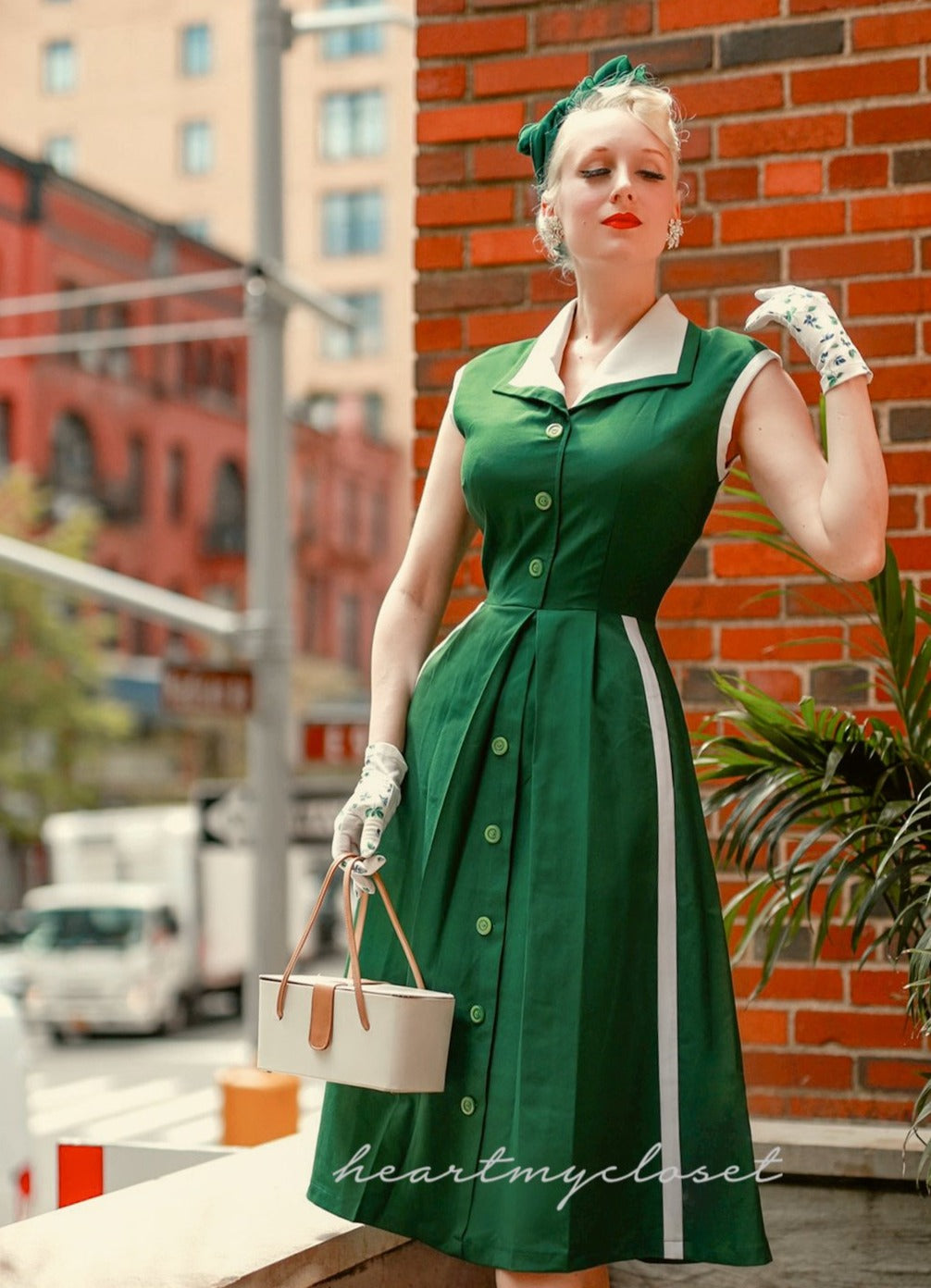 Pleated Aline - retro vintage dress 50sVintage Dress (Swing Skirt ...