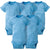 5-Pack Solid Blue Short Sleeve Onesies® Bodysuits-Gerber Childrenswear Wholesale