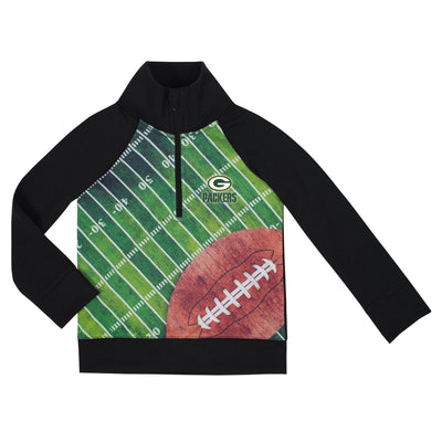 Green Bay Packers Boys 1/4 Zip Jacket-Gerber Childrenswear Wholesale