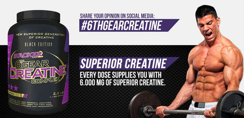 6th Gear Creatine Complex Ephedra Vrij - Stacker 2 • 1135 gram (20 servings) • Creatine & Kracht - banner