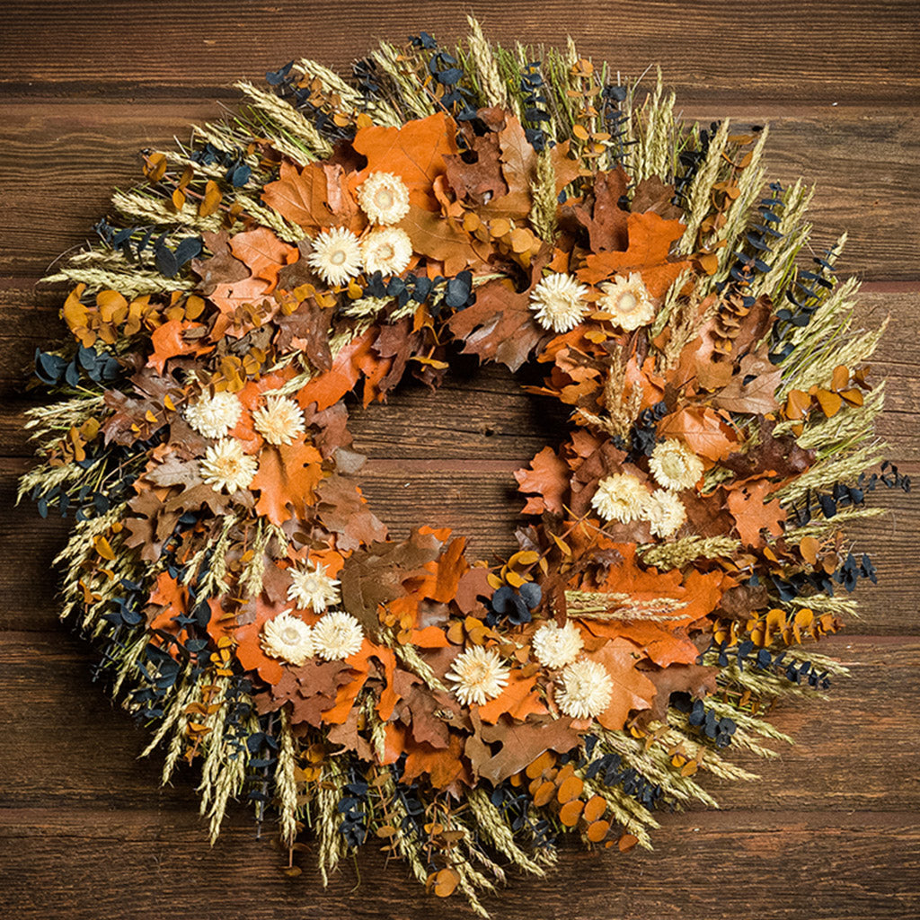 Front Door Silver and Gold Heart Wreath