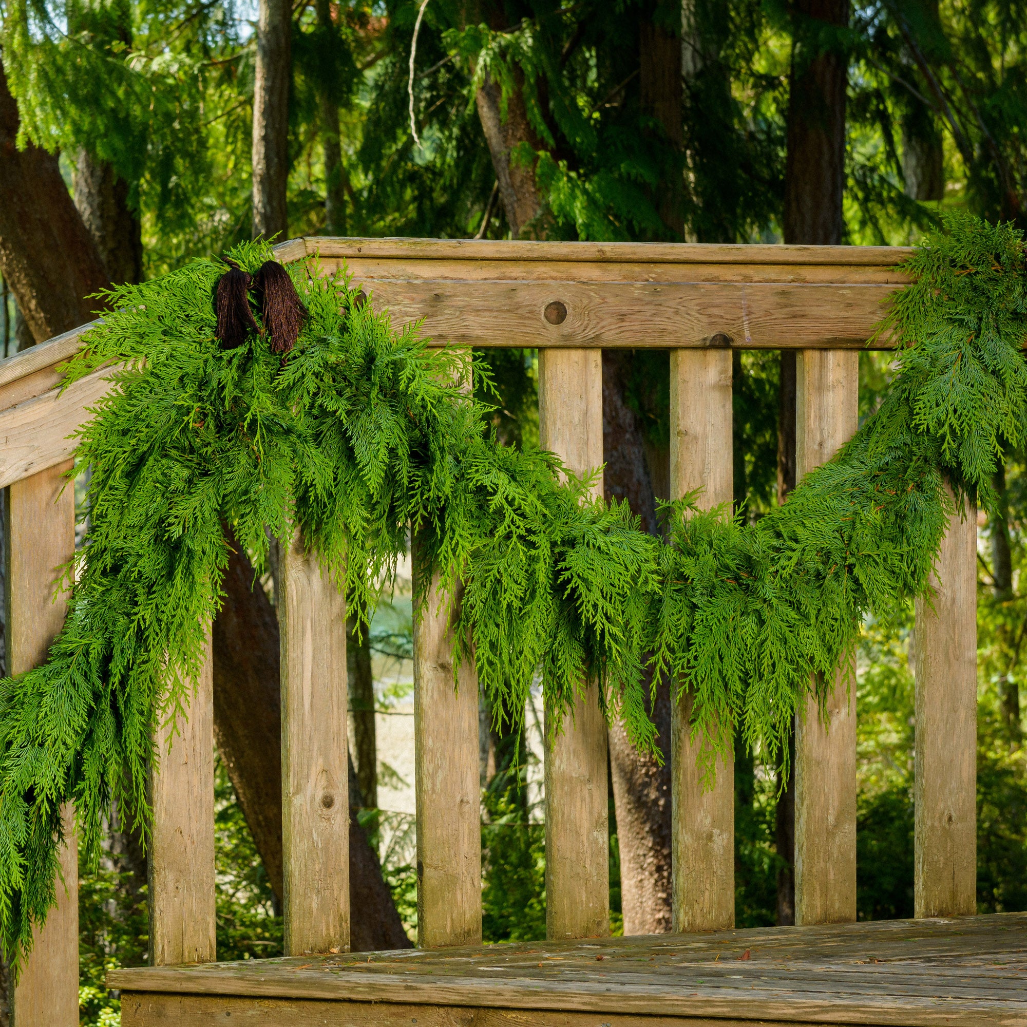 Mixed Cedar Faux Greenery Christmas Garland