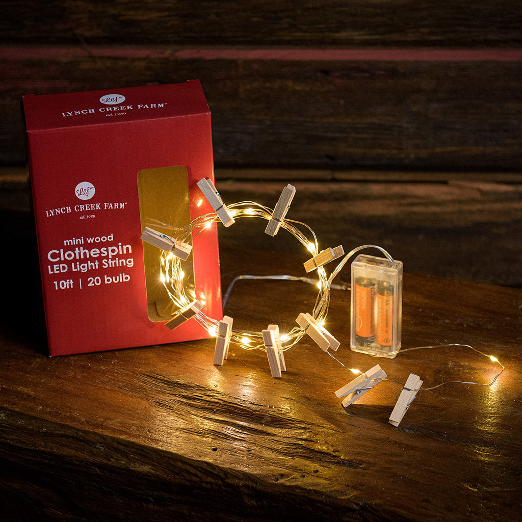 Mini Clothespin String Lights – Lynch Creek Farm