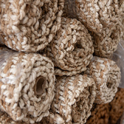 Rolls of Chunky Herringbone Jute Rugs