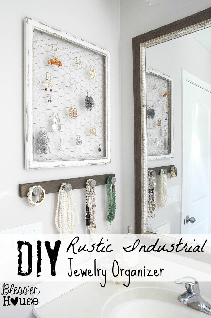 rustic industrial jewelry organizer