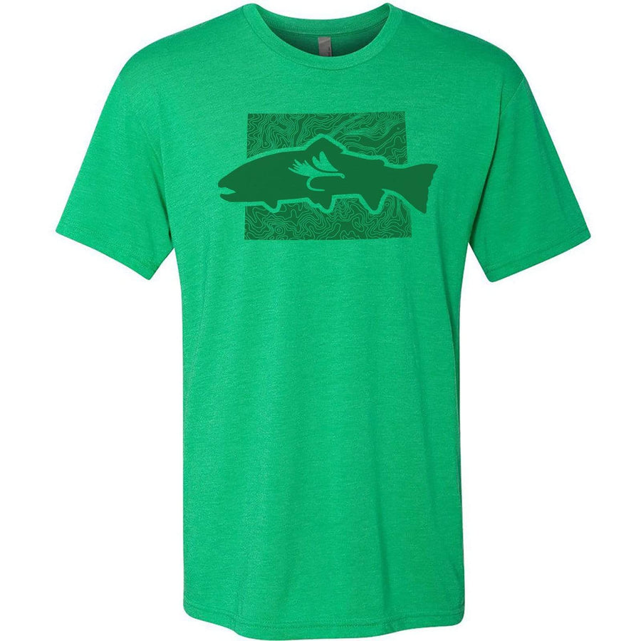 Signature Fly Fish Wyoming Logo Tee XL / Indigo