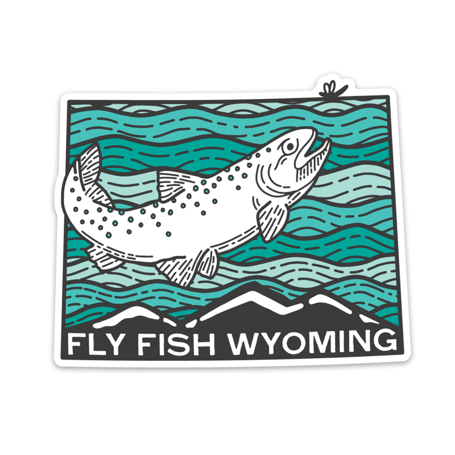 Wyo Brook Trout Pattern Sticker - Wyoming Trout Stickers – Fly Fish Wyoming