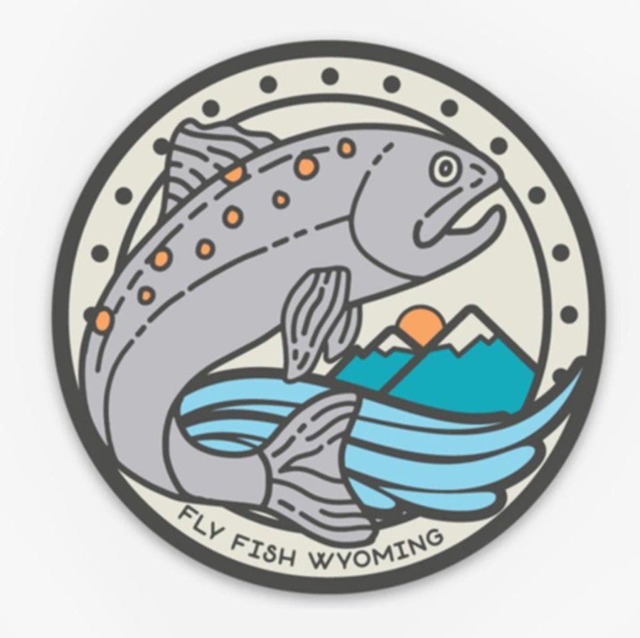 Wyo Brook Trout Pattern Sticker - Wyoming Trout Stickers – Fly Fish Wyoming