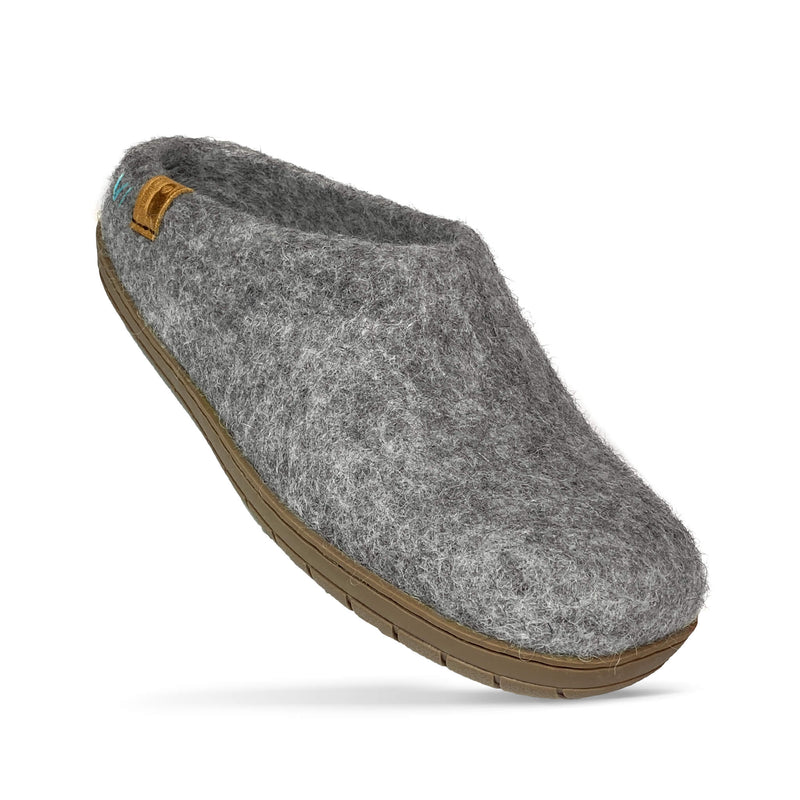 wool felt slippers rubber sole