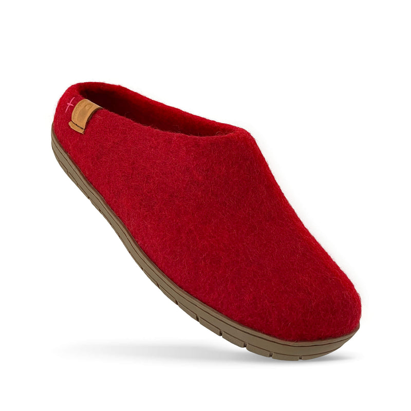 Wool Slipper with Rubber Sole and Arch Support - – Baabushka