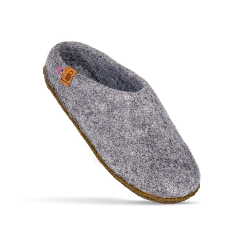 Wool Slipper with Rubber Sole - Light 