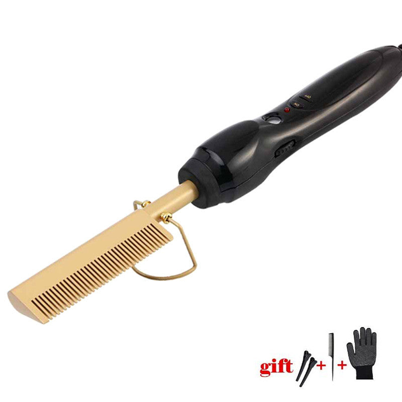 titanium plus hair straightener brush and iron