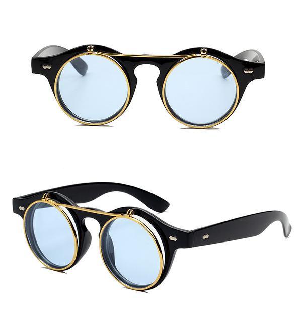 vintage round flip up sunglasses