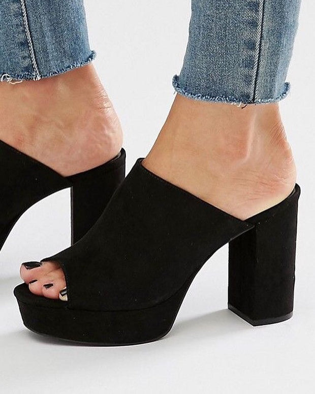 black mule shoes heels