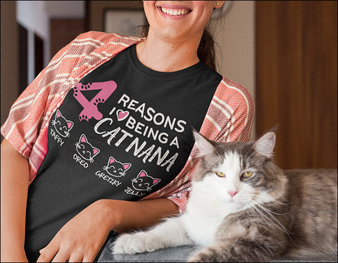 Reason I Love Being a Cat Mom Personalized T-Shirt