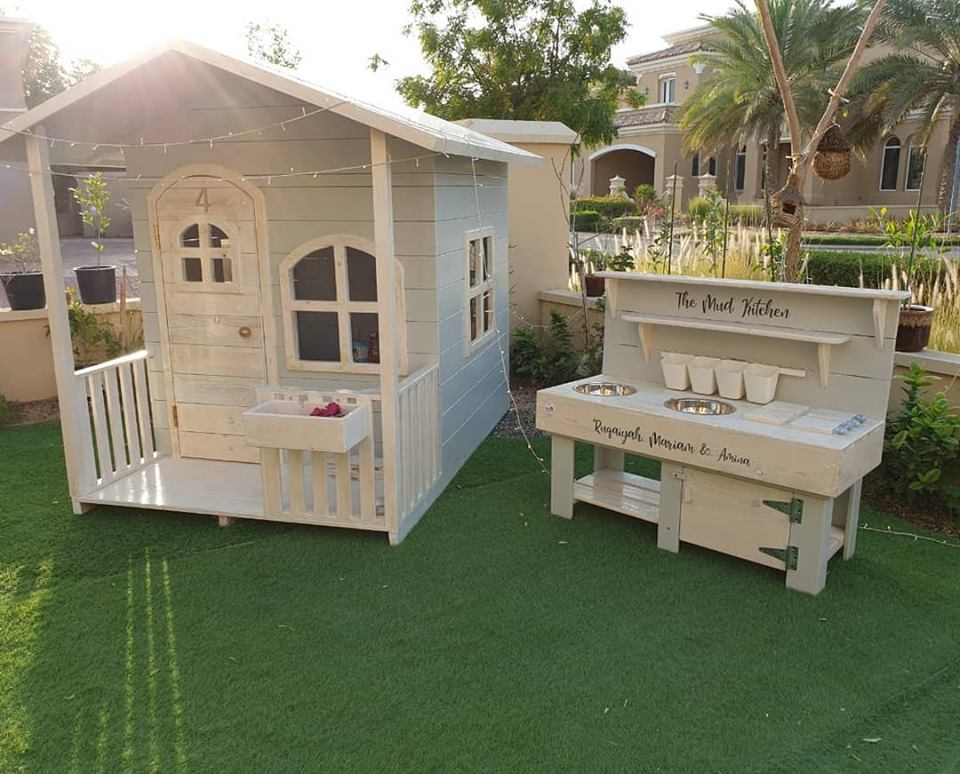 playhouse with mud kitchen