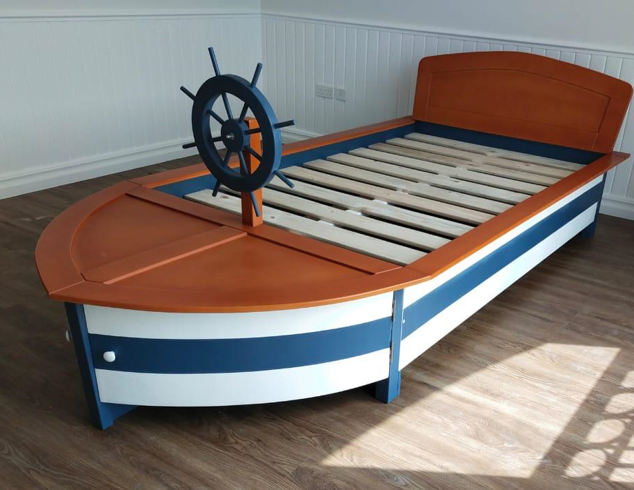 pottery barn speedboat bed