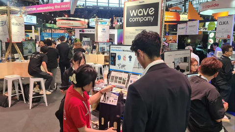 Wave Company's display of wavewear at viva tech in Paris