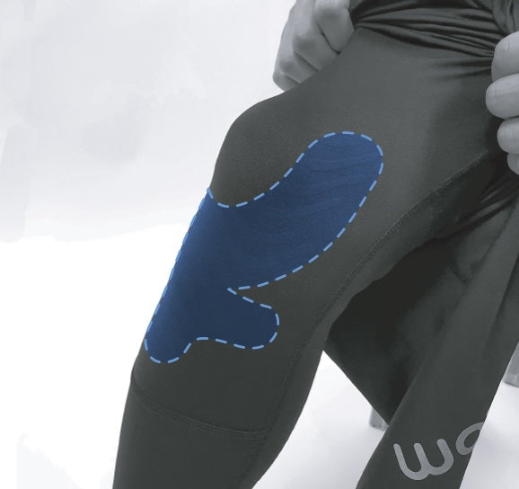 Energetic Compression Leggings for Men with Calf Kinesiology Tape