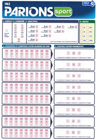 Feuille Parions Sport Comment Remplir Sa Grille Cote Et Match Tipsterpronos