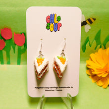 Load image into Gallery viewer, Mini Carrot Cake Slice Earrings