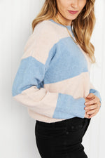 Just Checking In Color Block Sweater