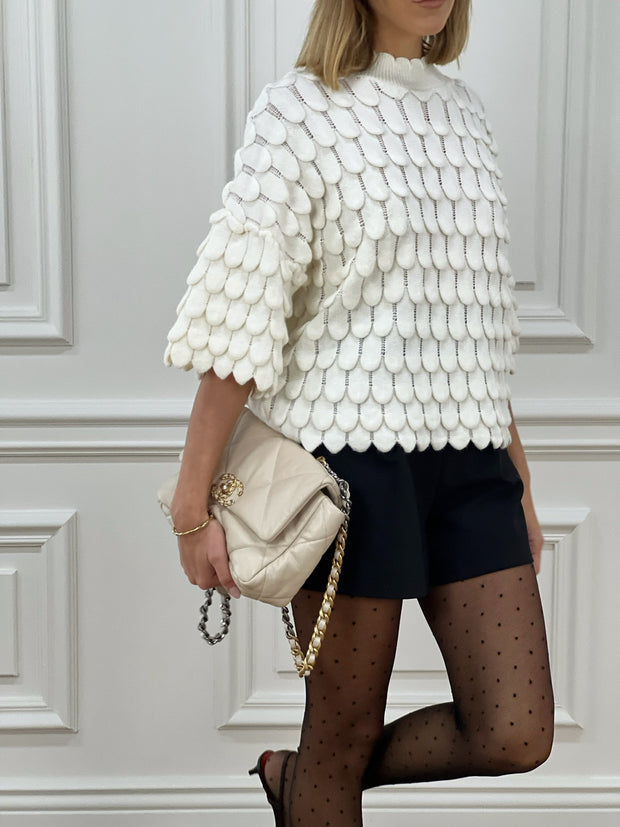 layered knit sweater