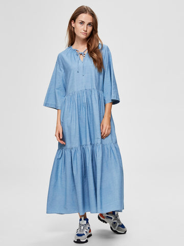 SLFJoy Chambray Ankle Length Dress