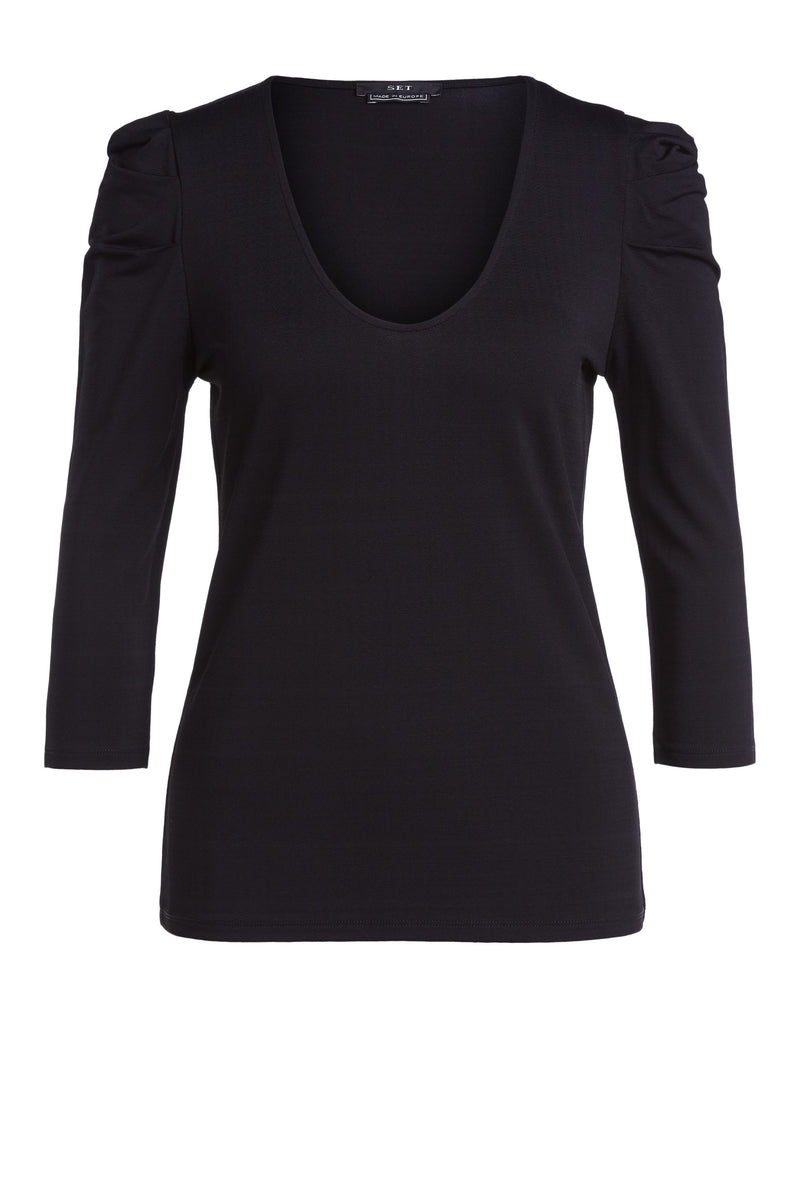 ruched shoulder top