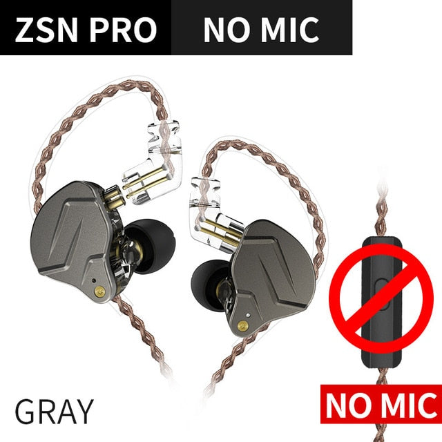 Kz Zsn Pro 1ba 1dd Hybrid In Ear Earphone Hifi Dj Monito Running