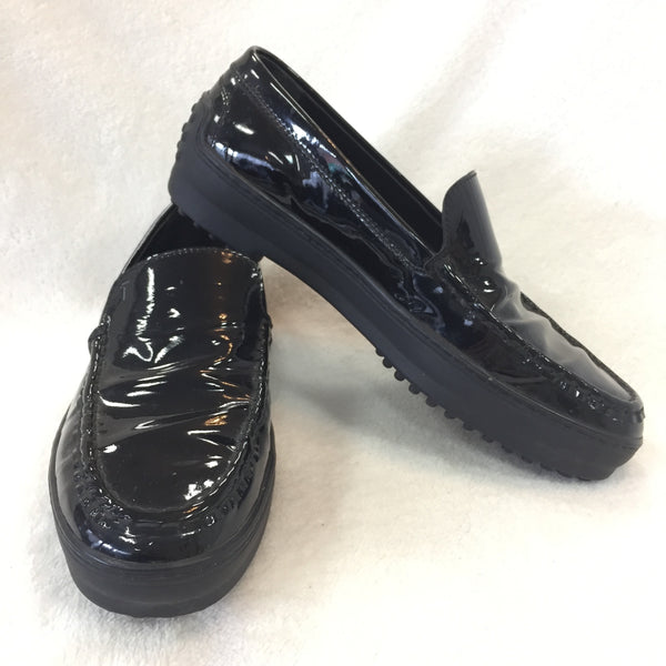 black driving loafers women's