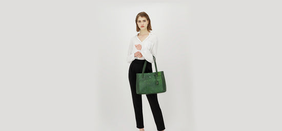 Trapezium Bag in Forest Green — SKORA MARFA