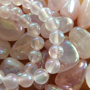 rose aura quartz