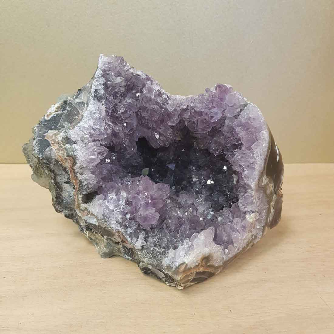 large fake amethyst geodes