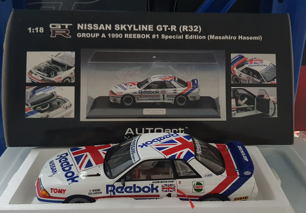 1:18 Autoart Nissan Skyline GTR R32 - Group A 1990 Reebok #1