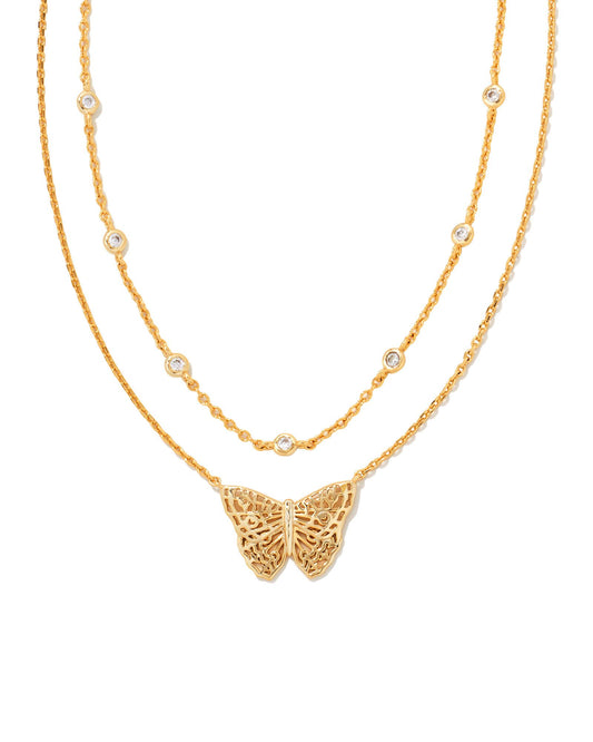 Kendra Scott Lillia Crystal Strand Necklace - Gold Violet