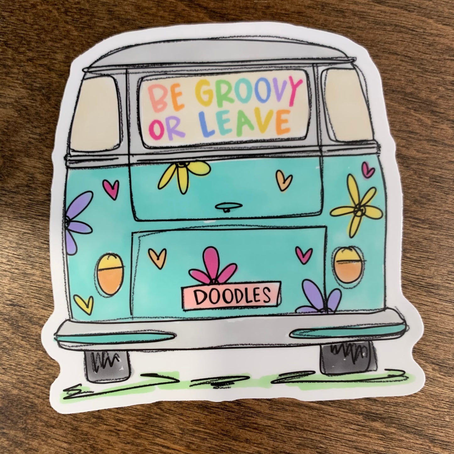 Be Groovy Or Leave Sticker Doodles By Rebekah Calligraphy Creations In Ky