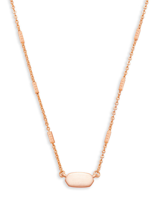 Ari Heart Rose Gold Pendant Necklace in Pink Drusy