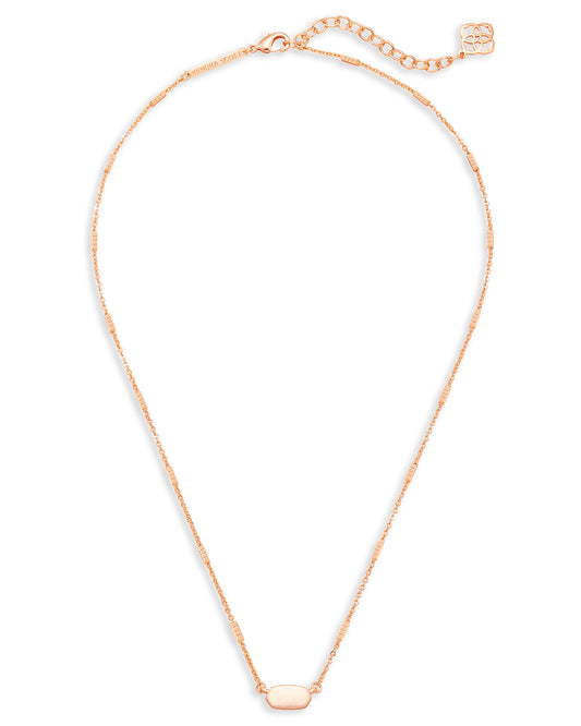 Ari Heart Rose Gold Pendant Necklace in Pink Drusy